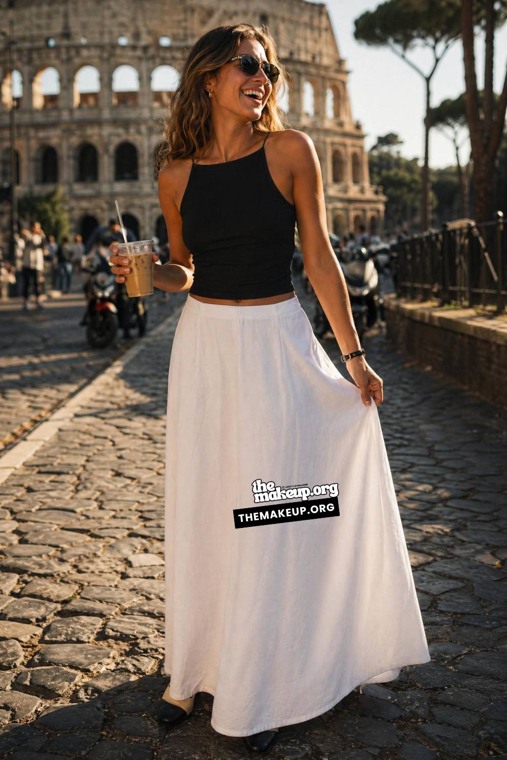 Black Crop And White Maxi | How People Dress In Italy Summer