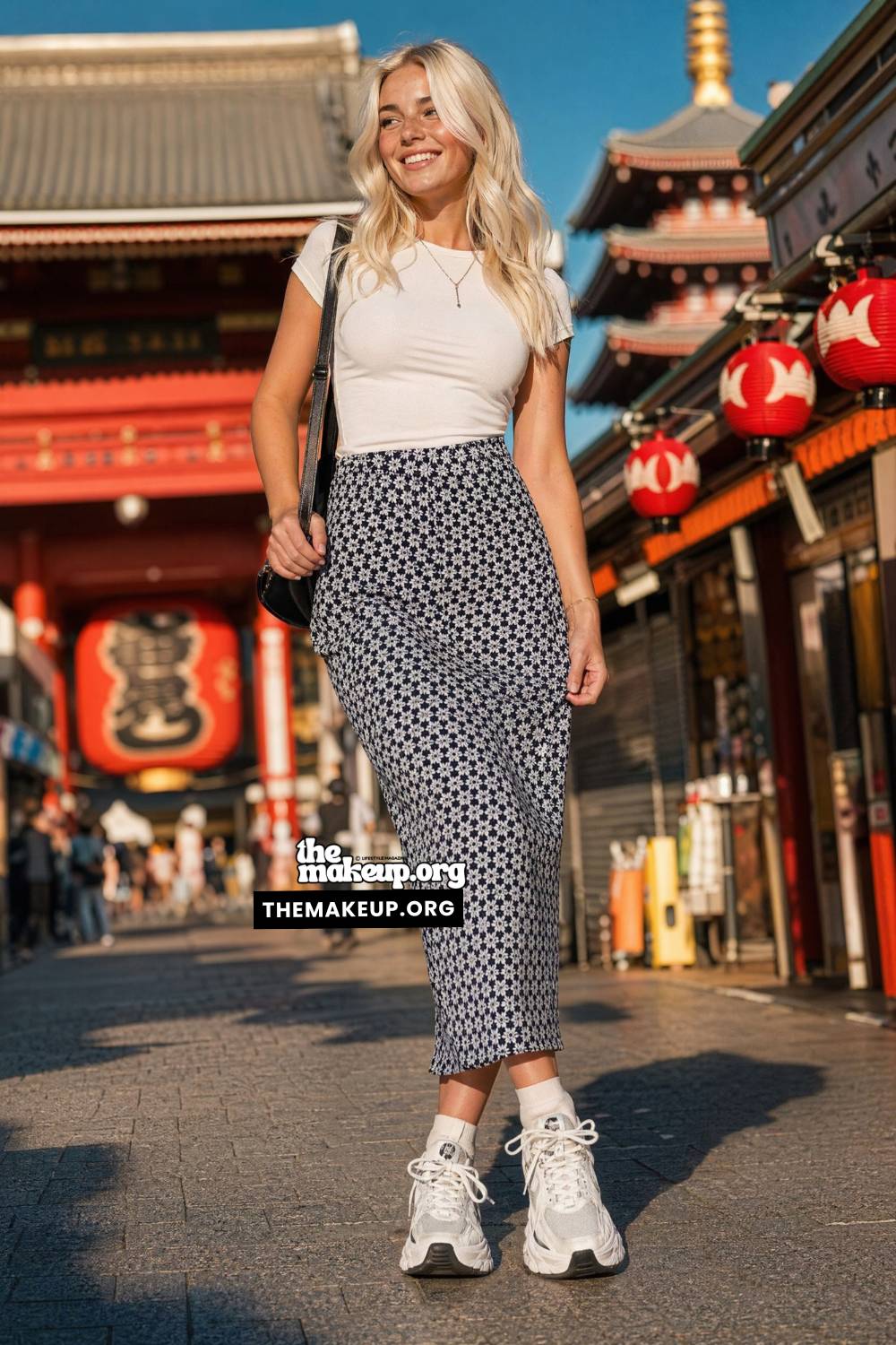 Printed Skirt Anchors Japan Summer Travel Wardrobe | Japan Summer Travel Wardrobe