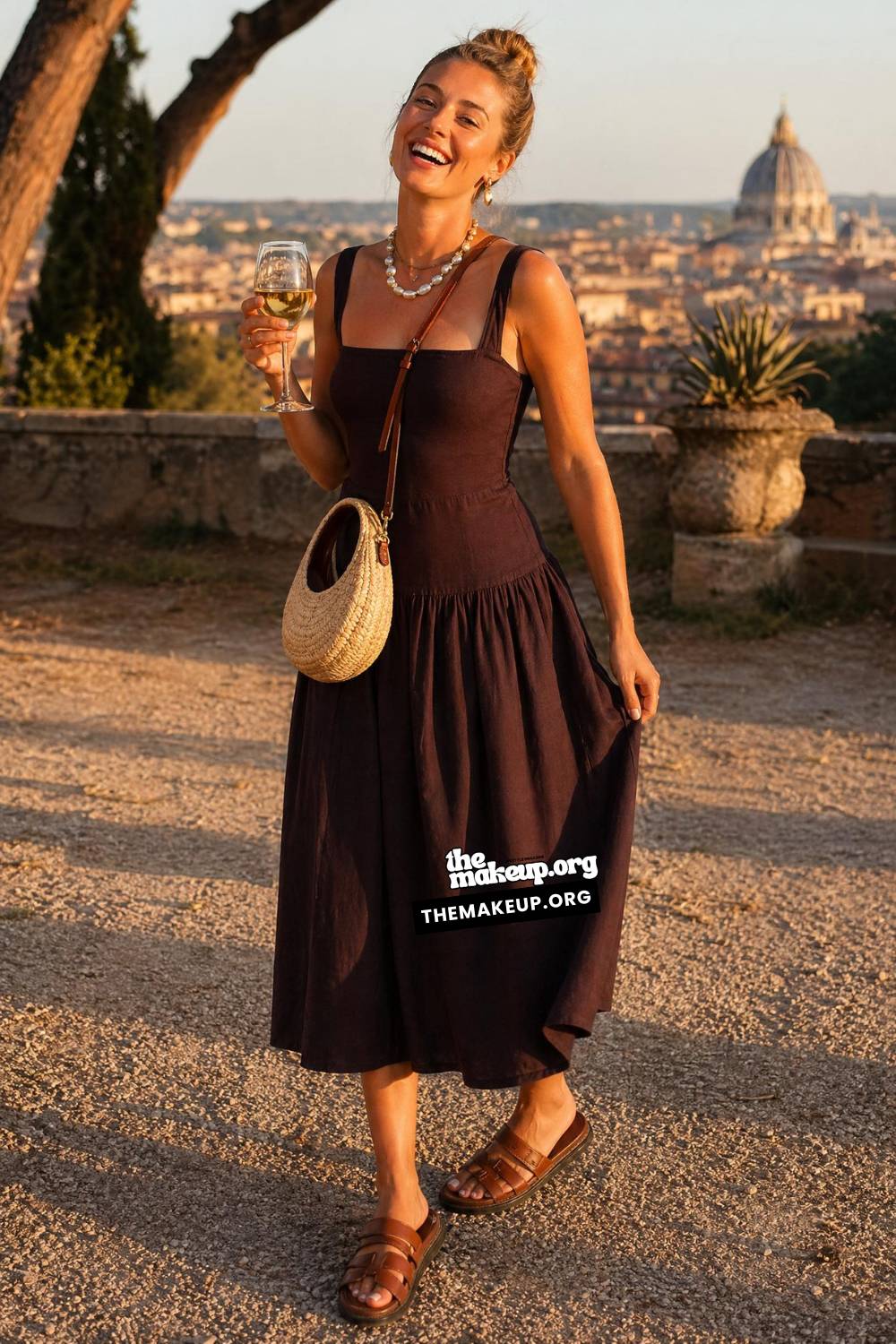 Square Neck Sundress For Roman Holiday | Roman Holiday Outfit Ideas