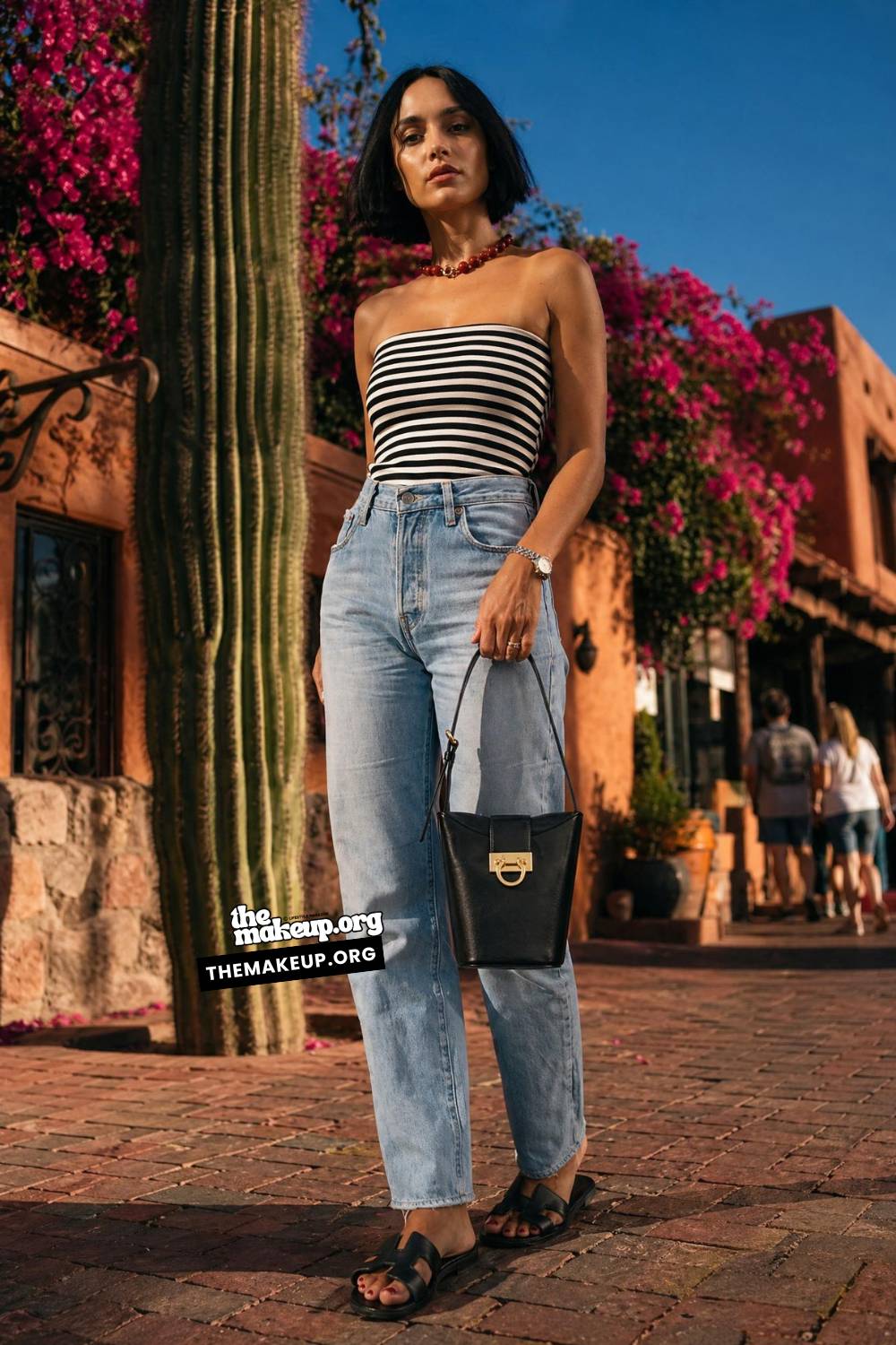Scottsdale Summer Wardrobe Ideas — Striped Bandeau For Desert Streets