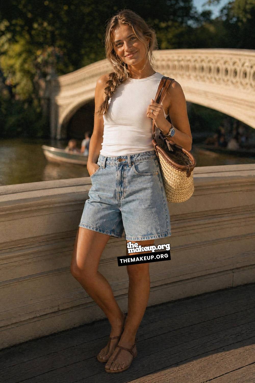 White Tank And Bow Bridge Denim | Summer Clothing Ideas New York