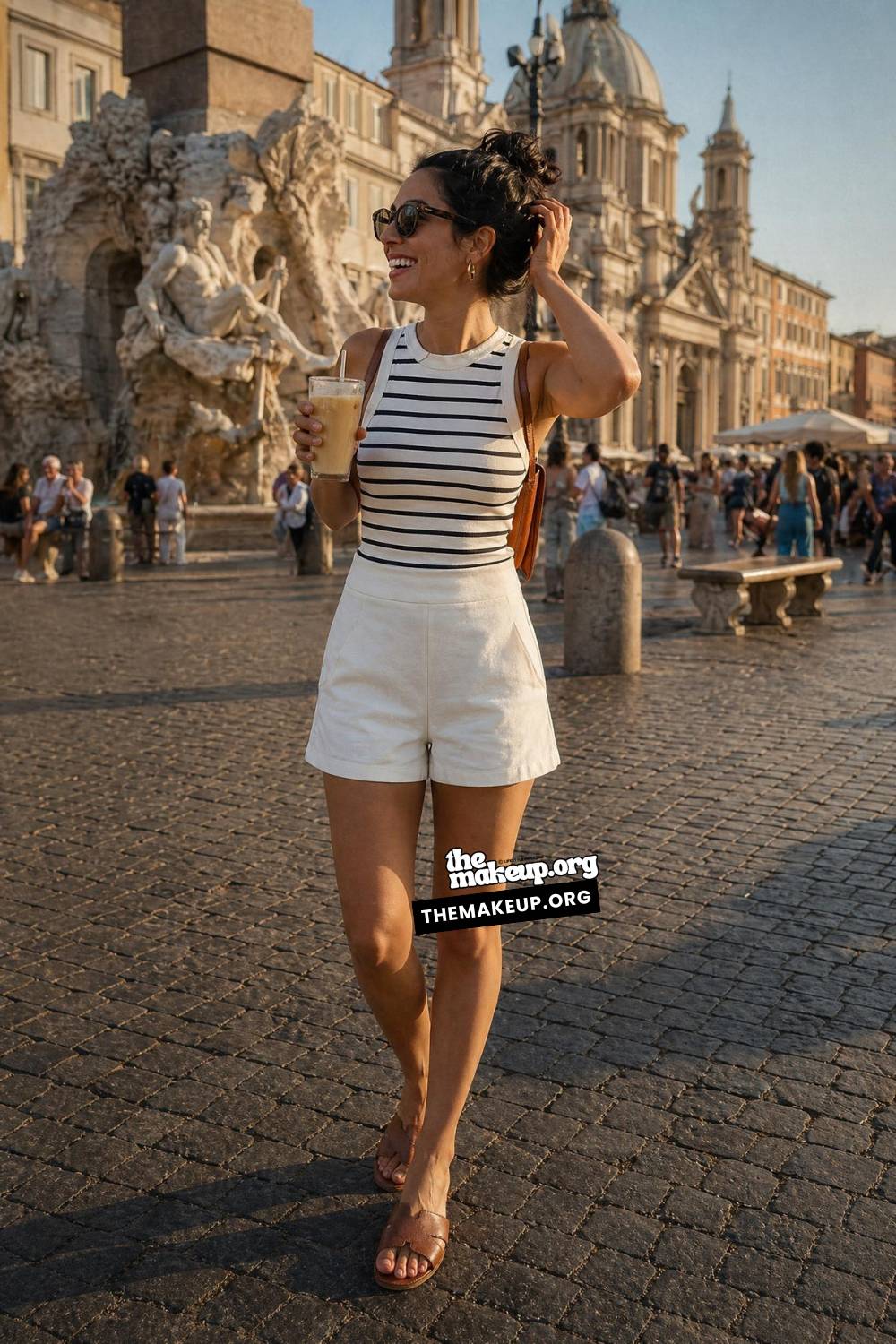 Summer Fashion Inspiration Italy — Striped Tank And City Shorts