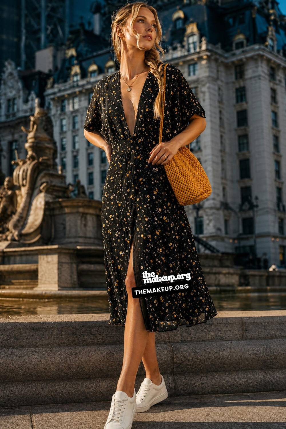 Travel Wardrobe For New York — Floral Midi Dress For New York