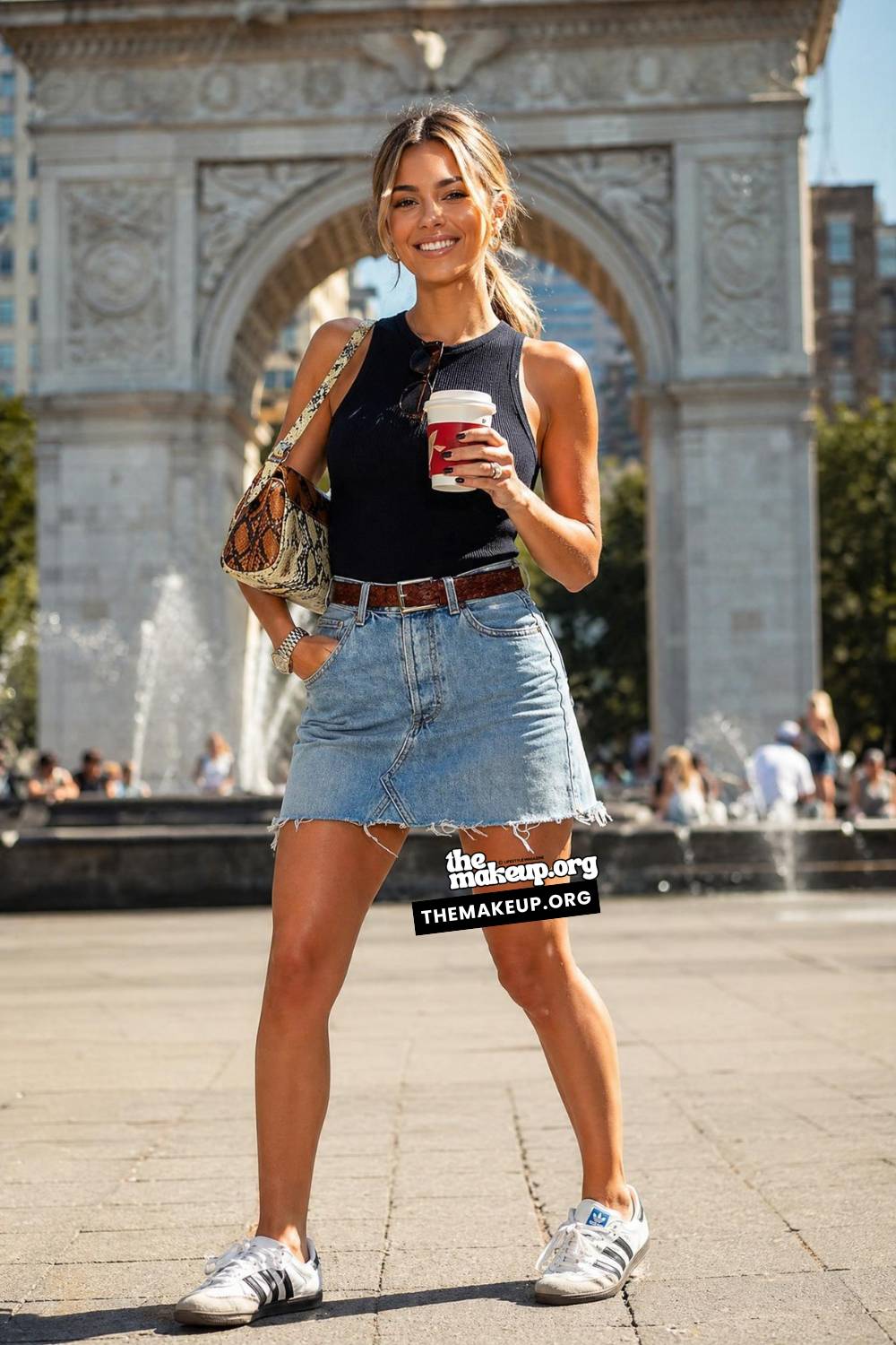 Tank And Denim Skirt Strolls for What To Wear In New York Summer