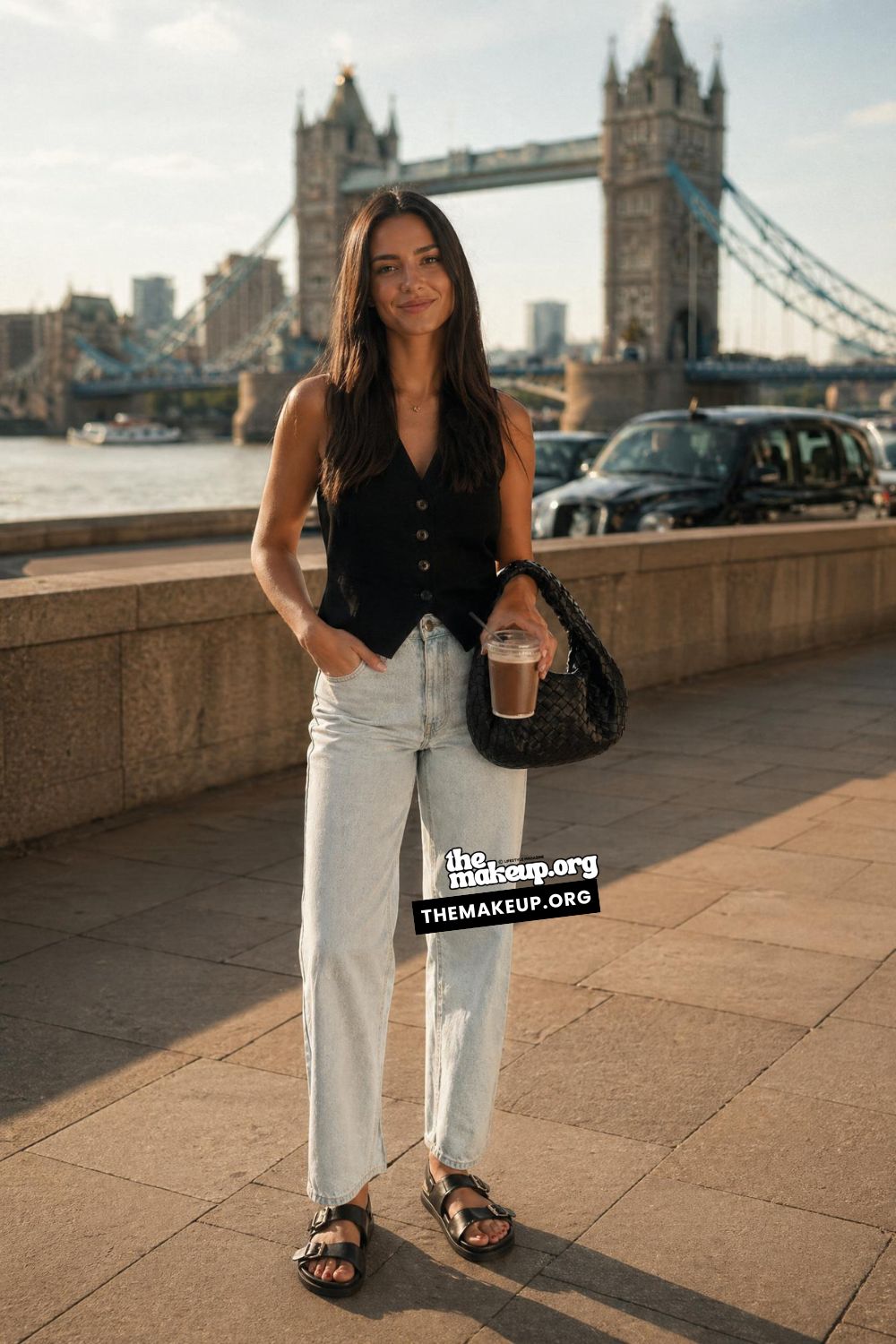 Buttoned Vest And Light Denim for What To Wear In Uk Summer