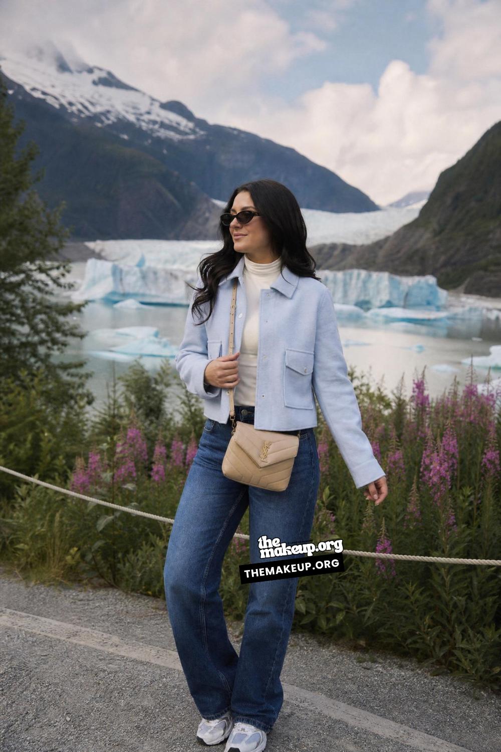Powder Blue Jacket For Glacier Stops for Alaska Cruise Outfits