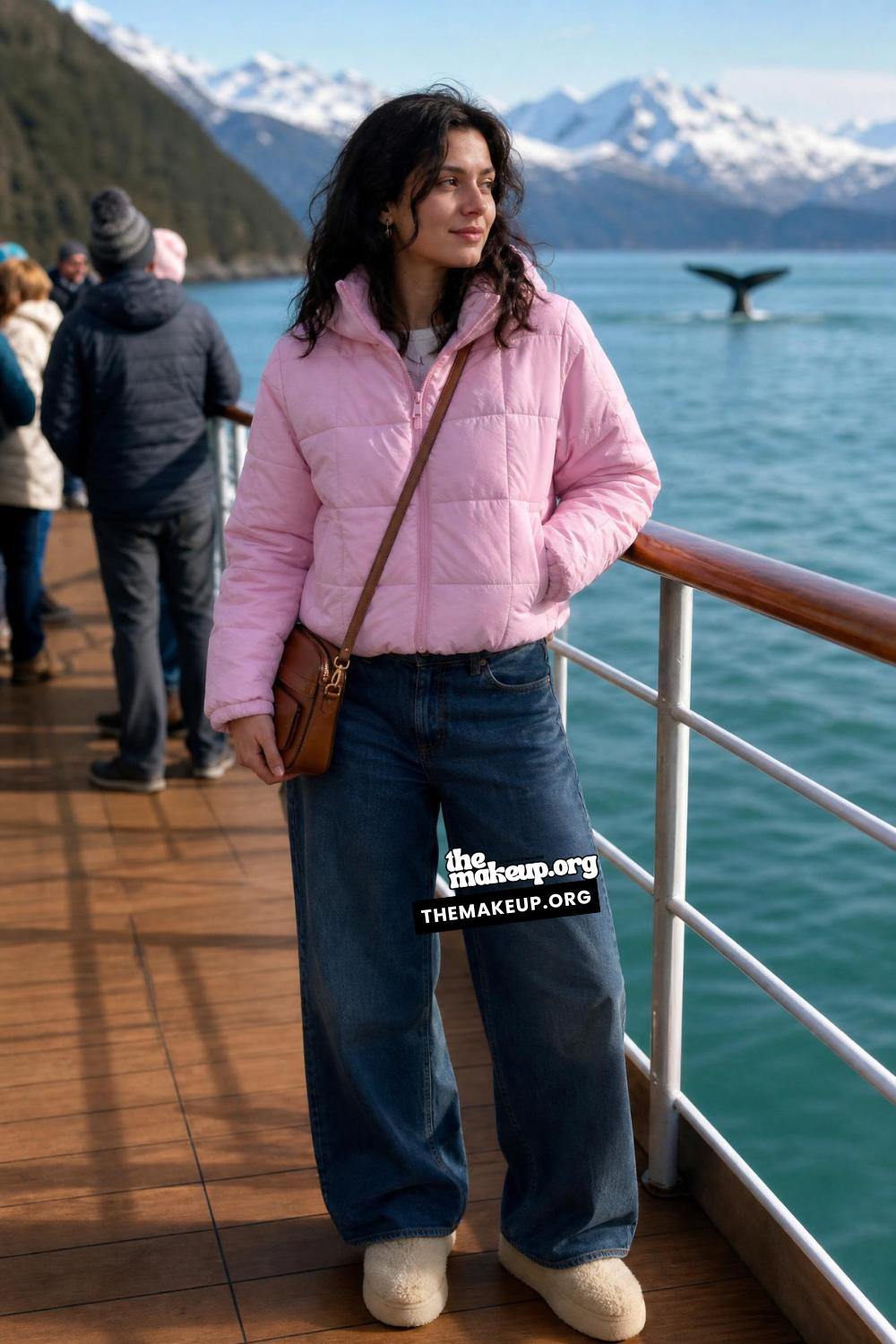 Pink Puffer For Whale Watching for Cruise Outfit Ideas Alaska