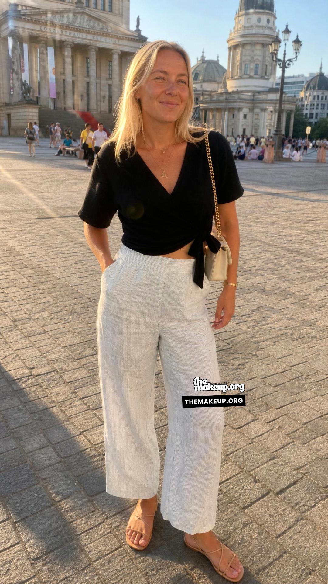 Black Wrap Top For German Sun for Germany Wardrobe Essentials