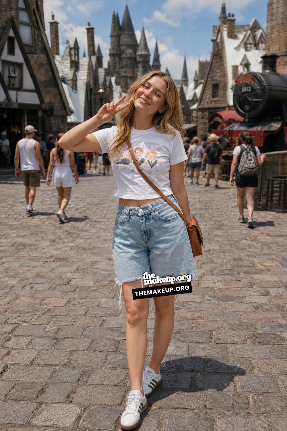 How To Dress In Universal Studios Orlando Summer — Graphic Tee And Denim Shorts