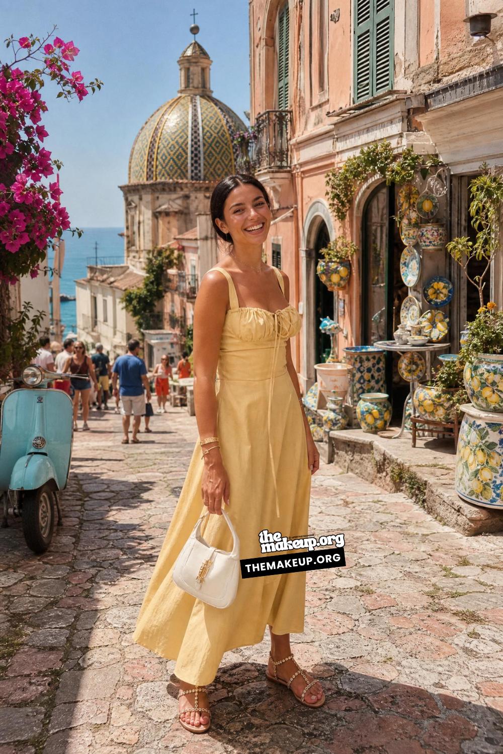 Sunlit Midi For Italy Streets | Italy Coast Style Inspiration