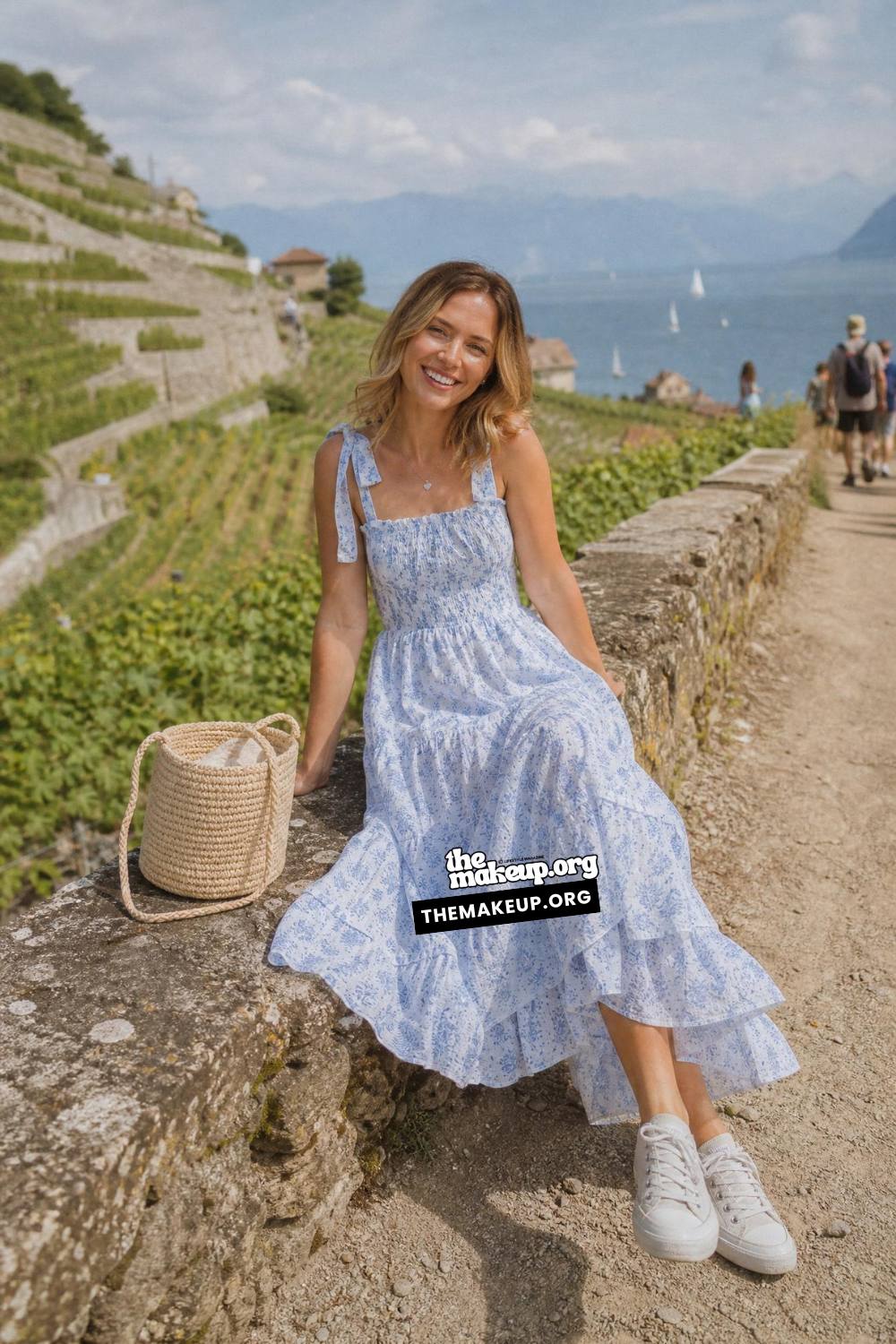 Blue Sundress For Vineyard Paths | Switzerland Summer Clothing Guide