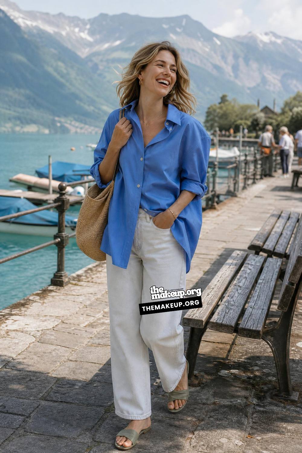 Switzerland Travel Outfit Ideas Summer — Oversized Shirt For Lakefront Summer