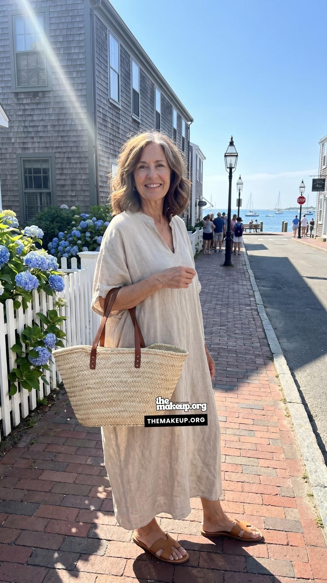 warm weather coastal grandma look