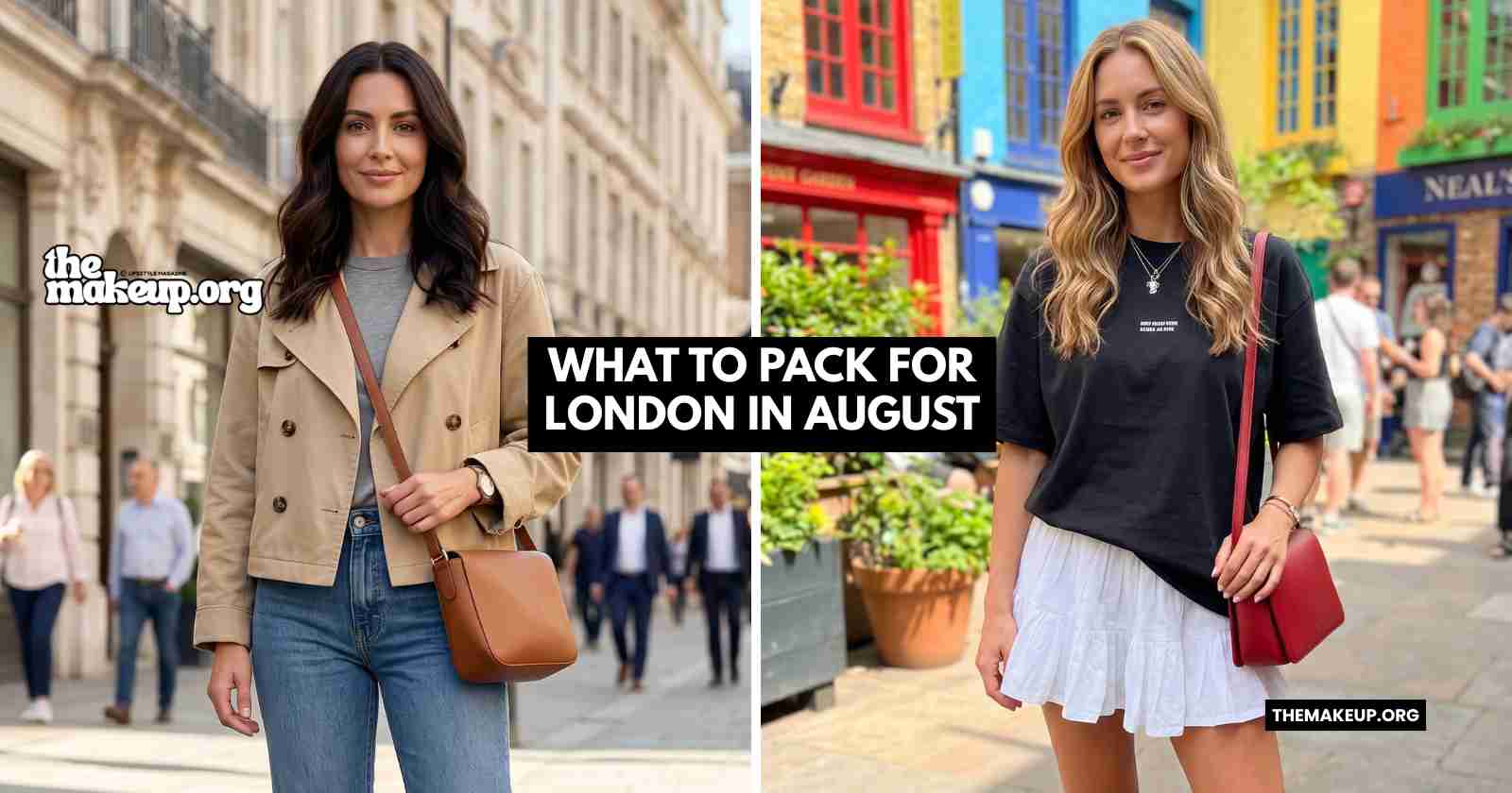 Woman packing a carry-on with layers and a compact umbrella for London in August