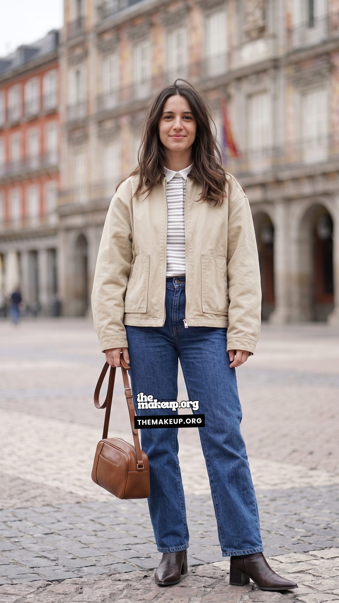 Button Jacket And Jeans For Autumn In Europe
