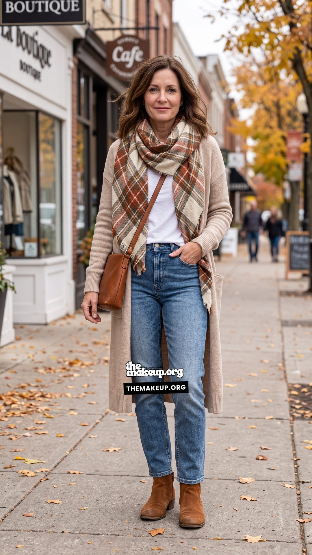 Cardigan And Jeans For Fall Vacation