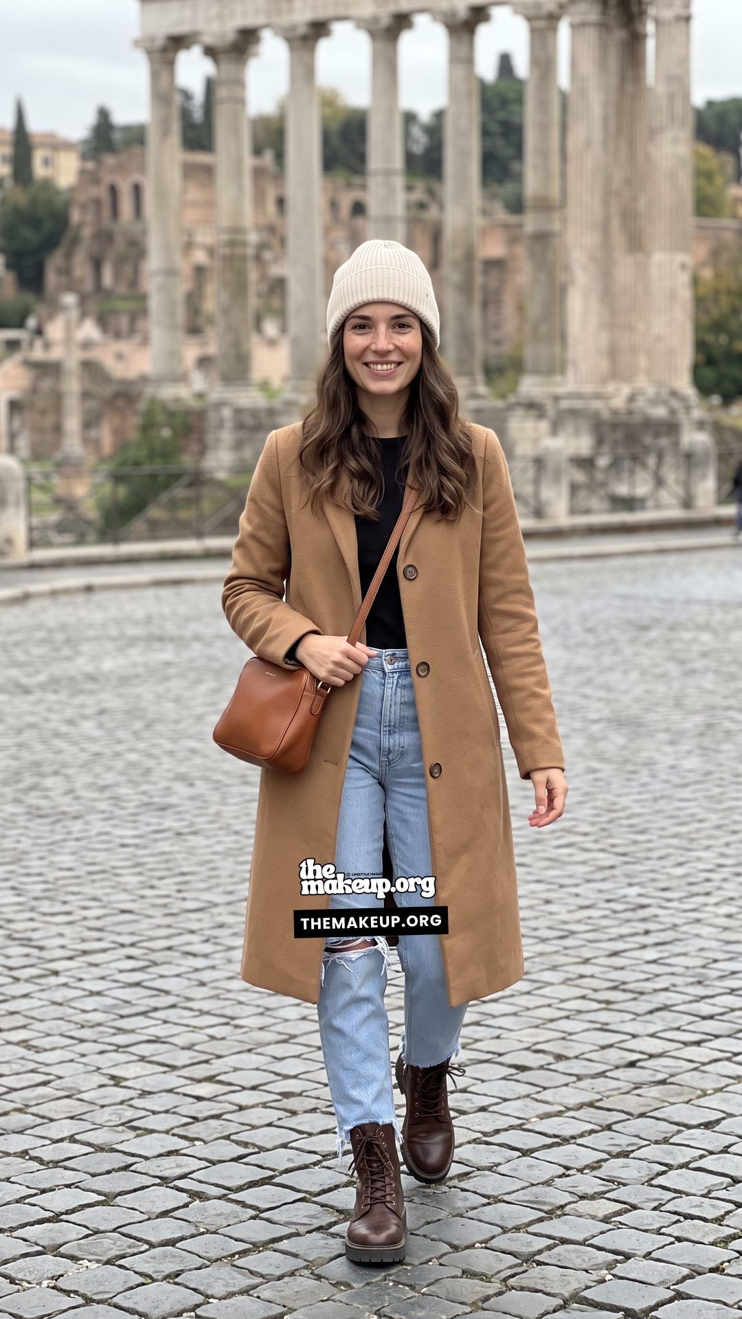 Coat And Denim Fall Italy Look