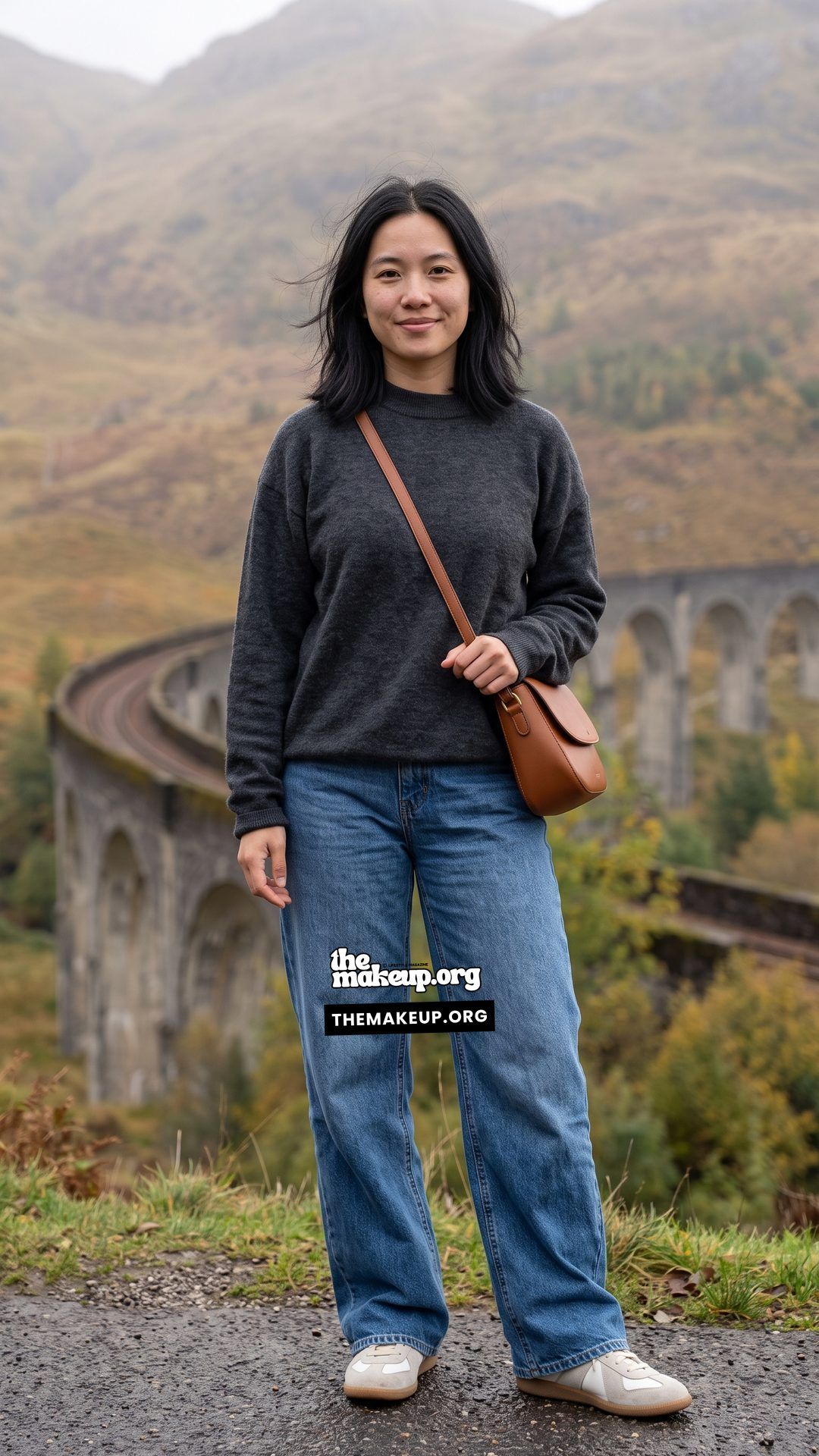Crew Neck Sweatshirt And Jeans Scottish Autumn
