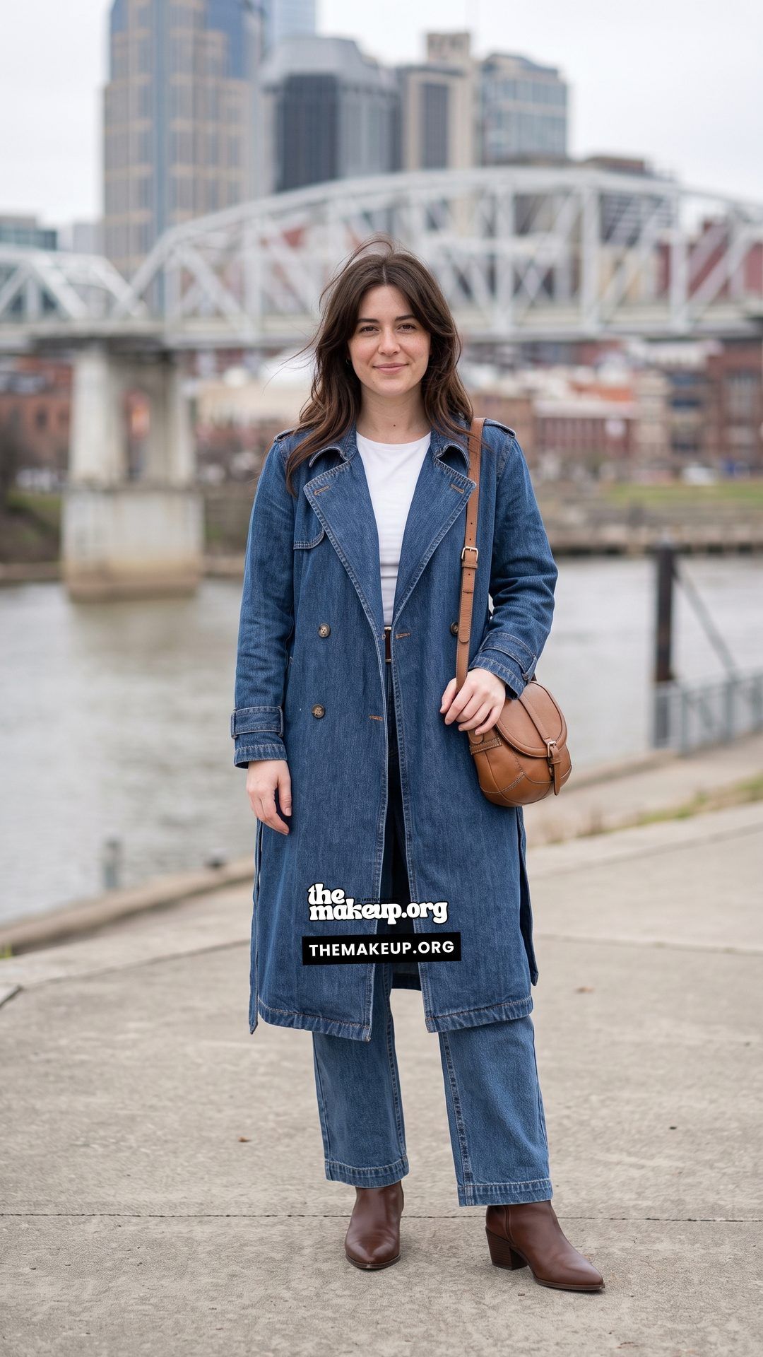 Denim Trench Coat And Jeans Nashville Fall