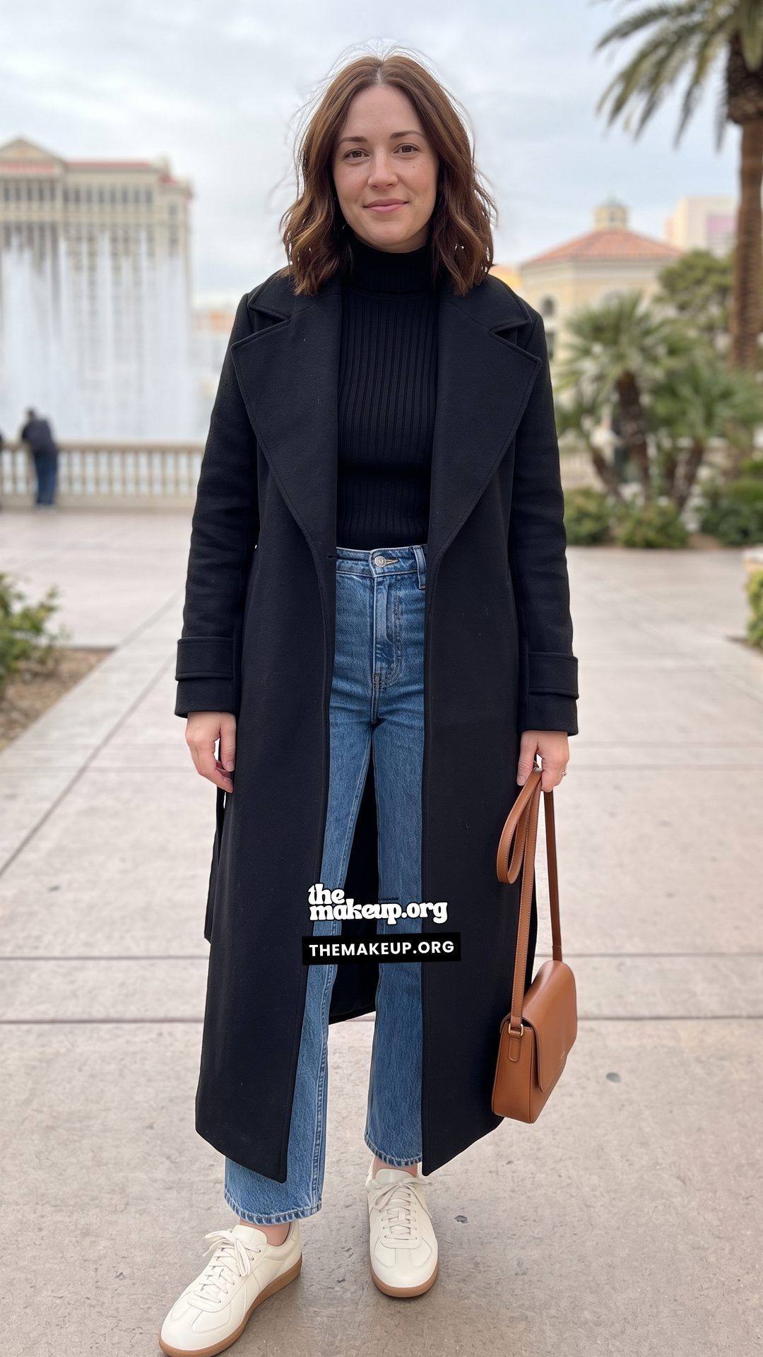 Long Cardigan With Turtleneck And Denim