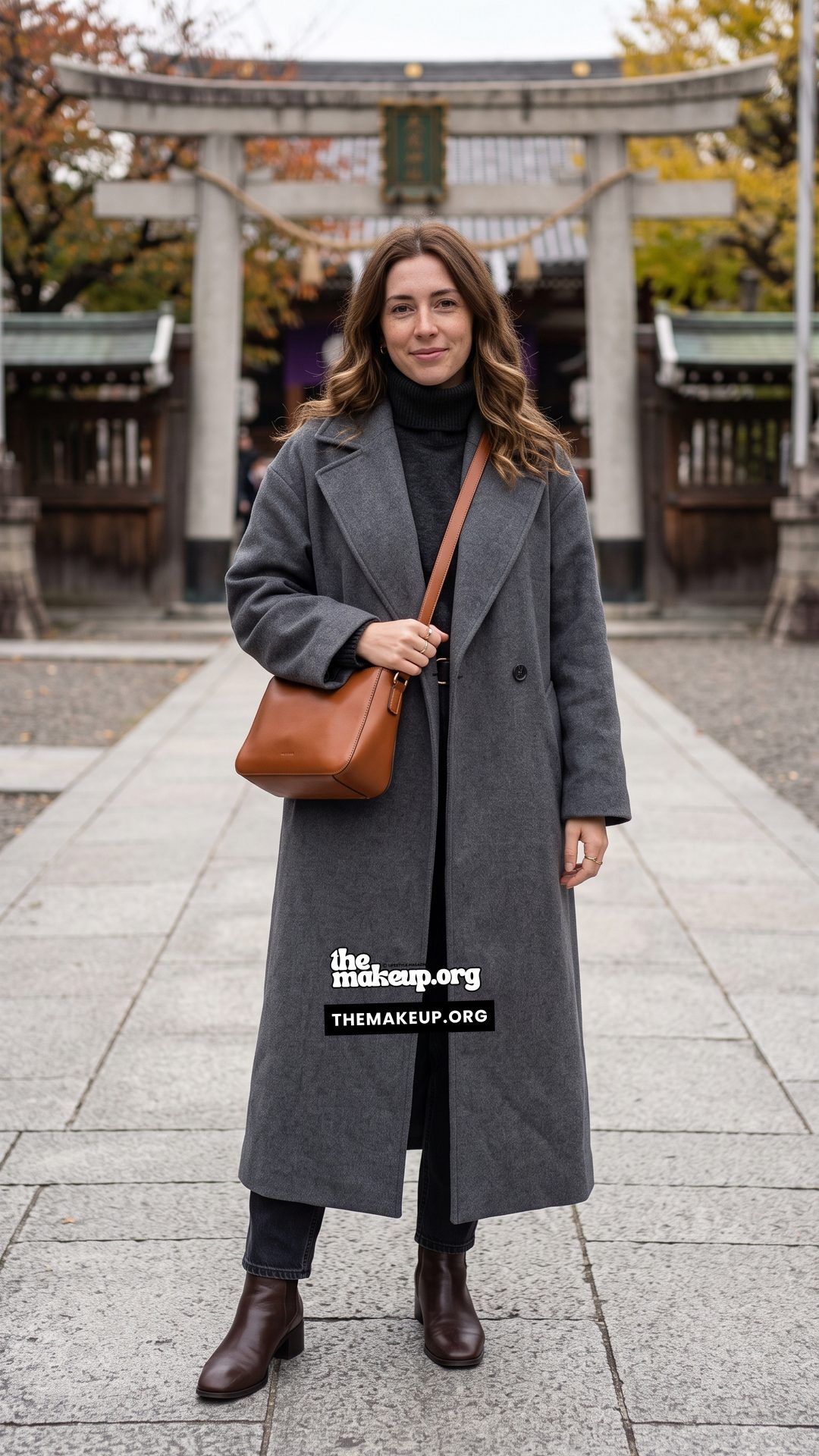 Long Wool Coat And Boots Tokyo Japan Outfits