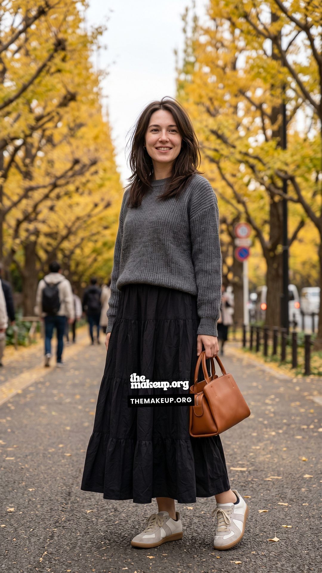 Ribbed Sweater And Pleated Skirt Tokyo Fall