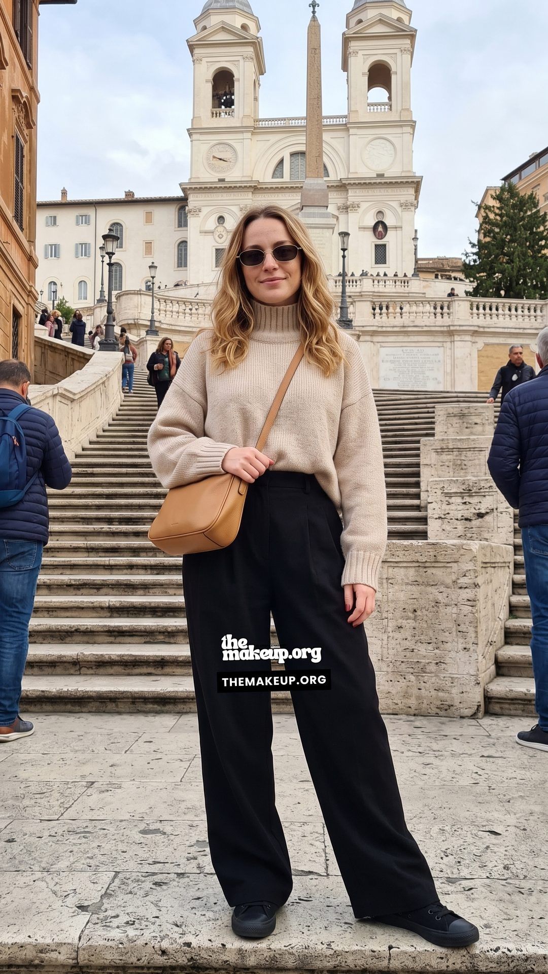 Ribbed Sweater And Wide Leg Pants European Autumn