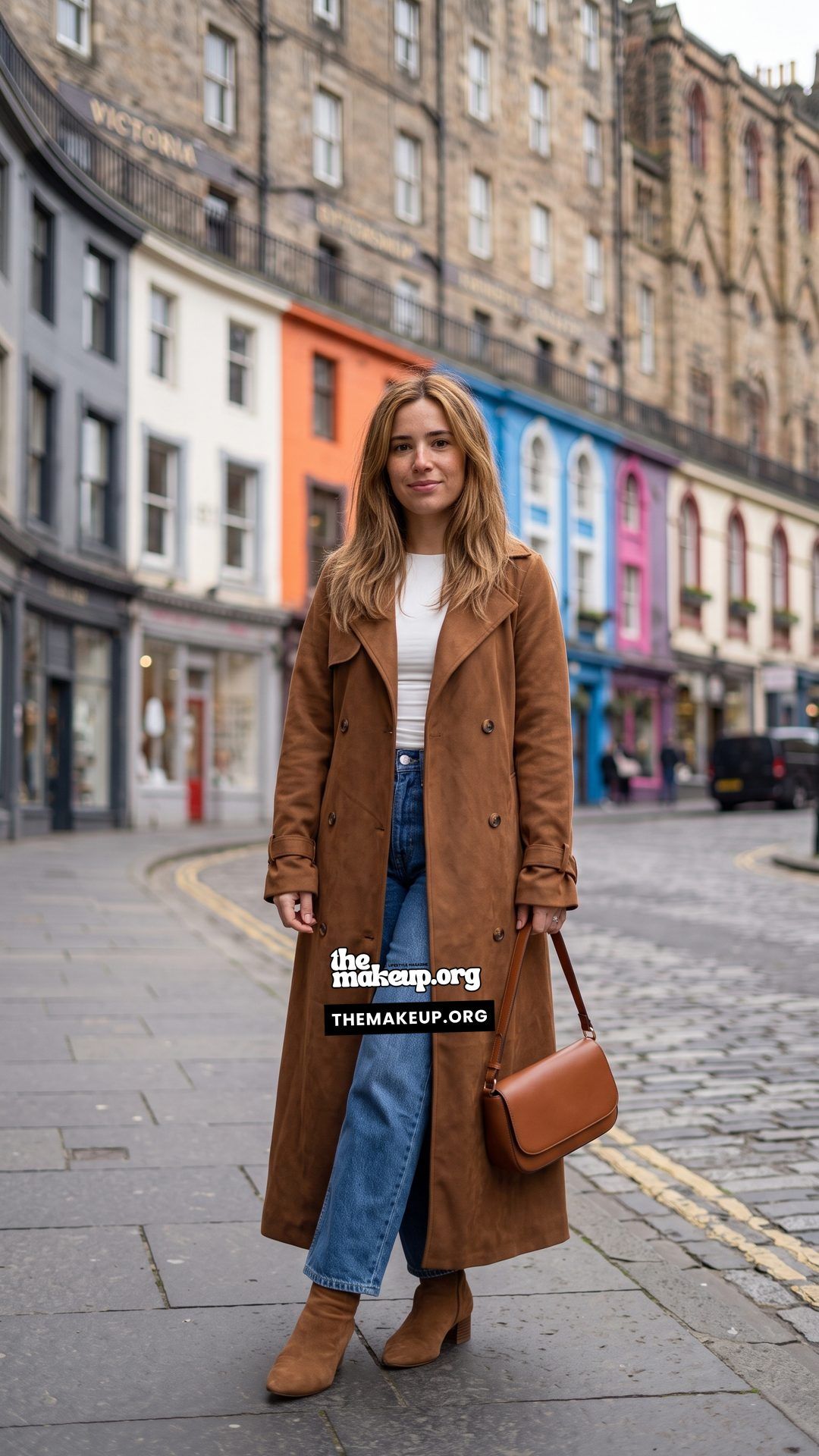 Suede Coat And Denim European Fall Style