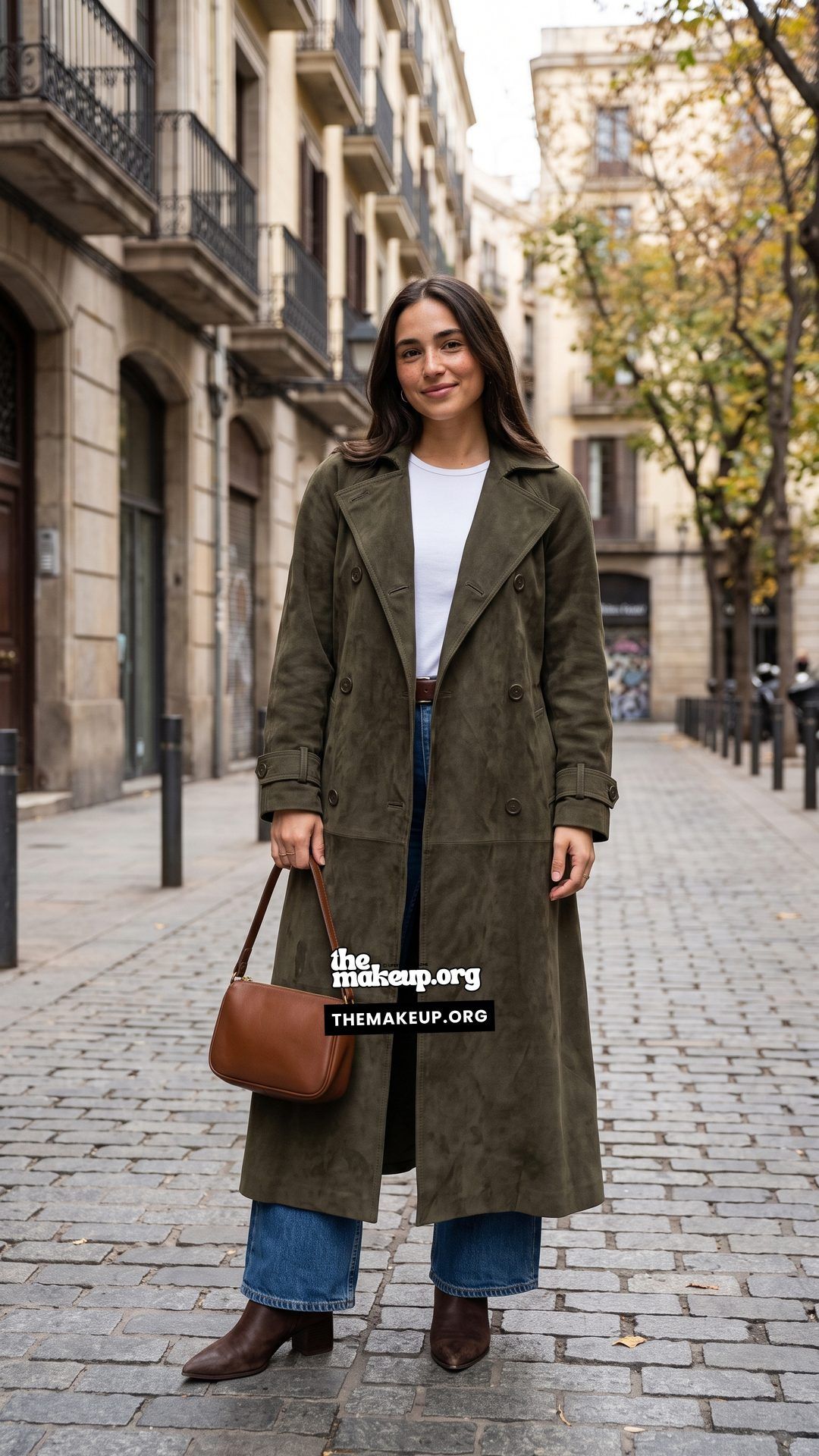 Suede Coat And Jeans European Fall Outfits