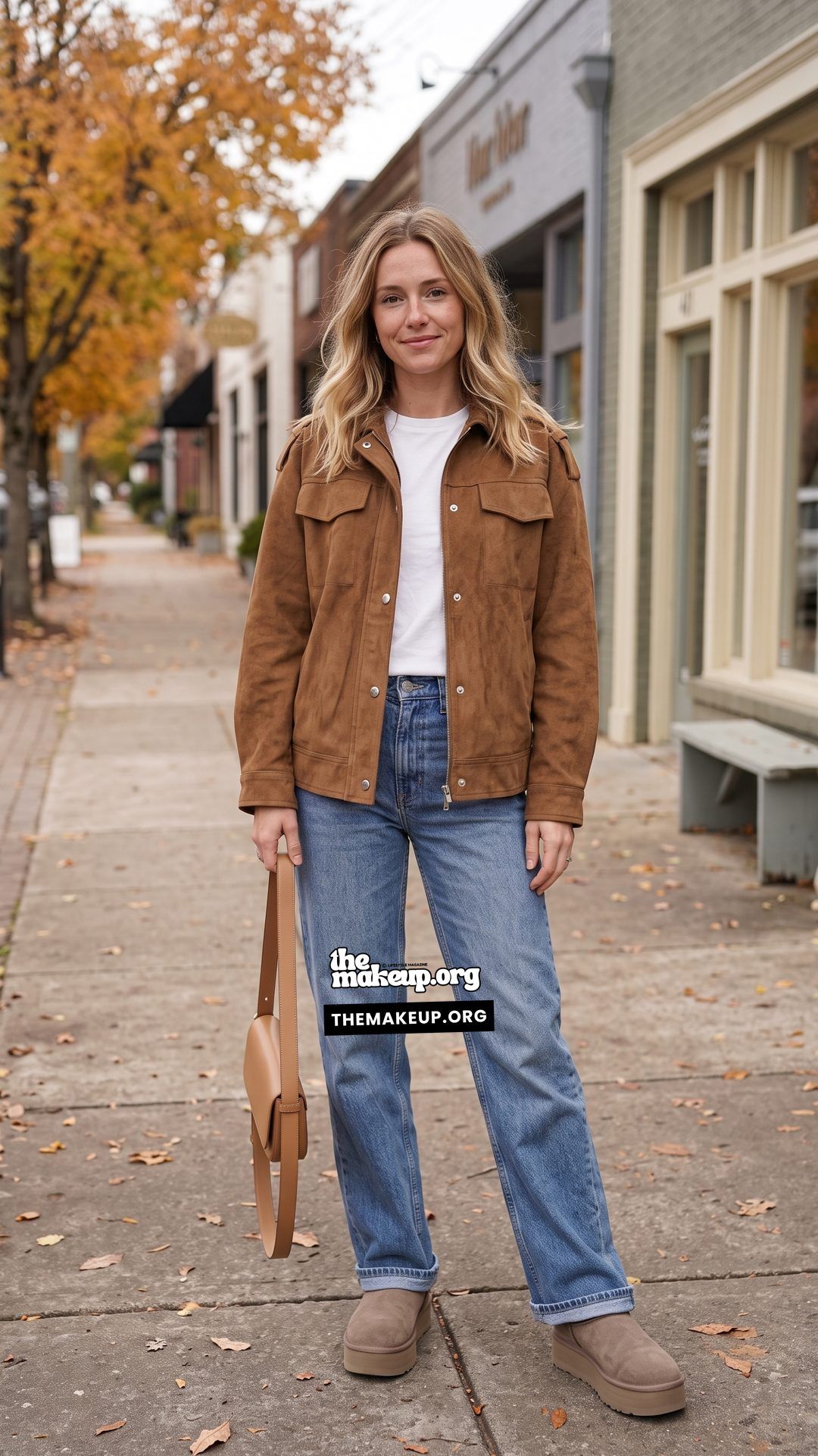 Suede Jacket And Jeans Autumn Style Women