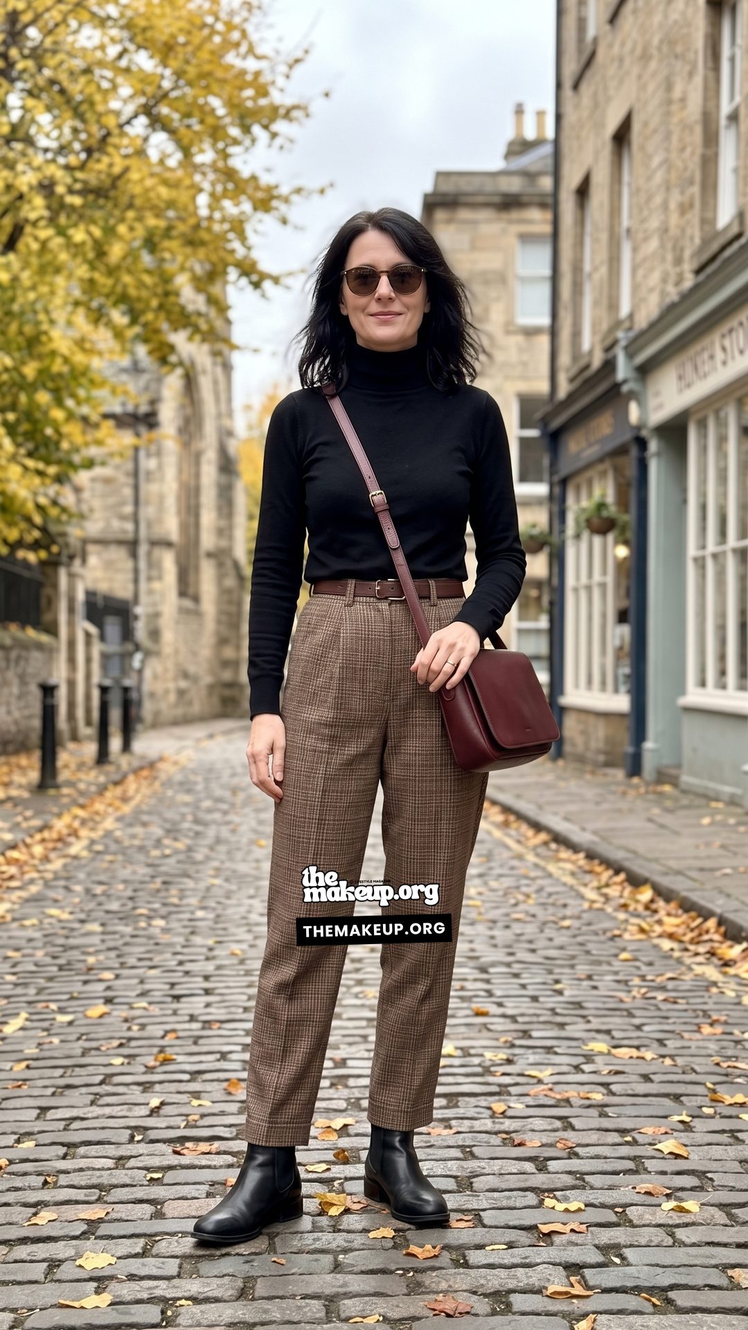 Turtleneck And Trousers Casual Fall Look For Women