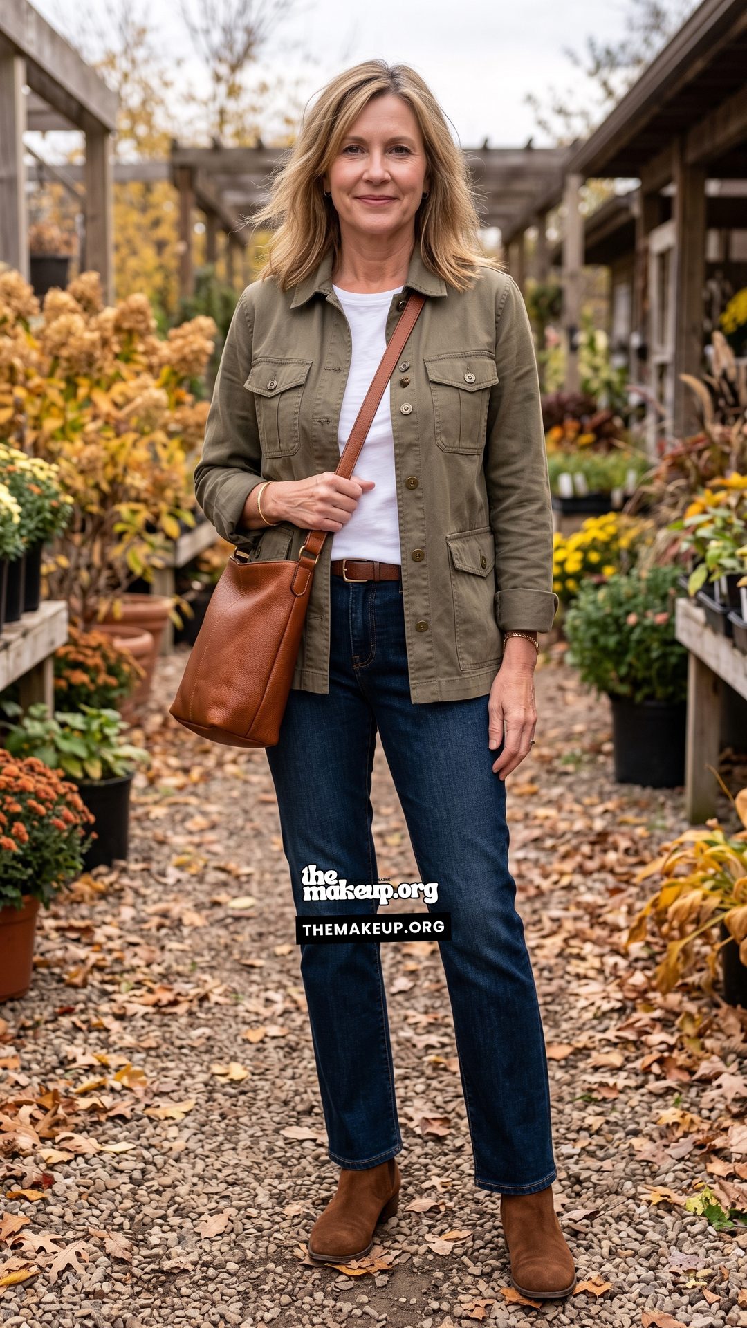 Utility Shirt And Jeans Look For Autumn Women