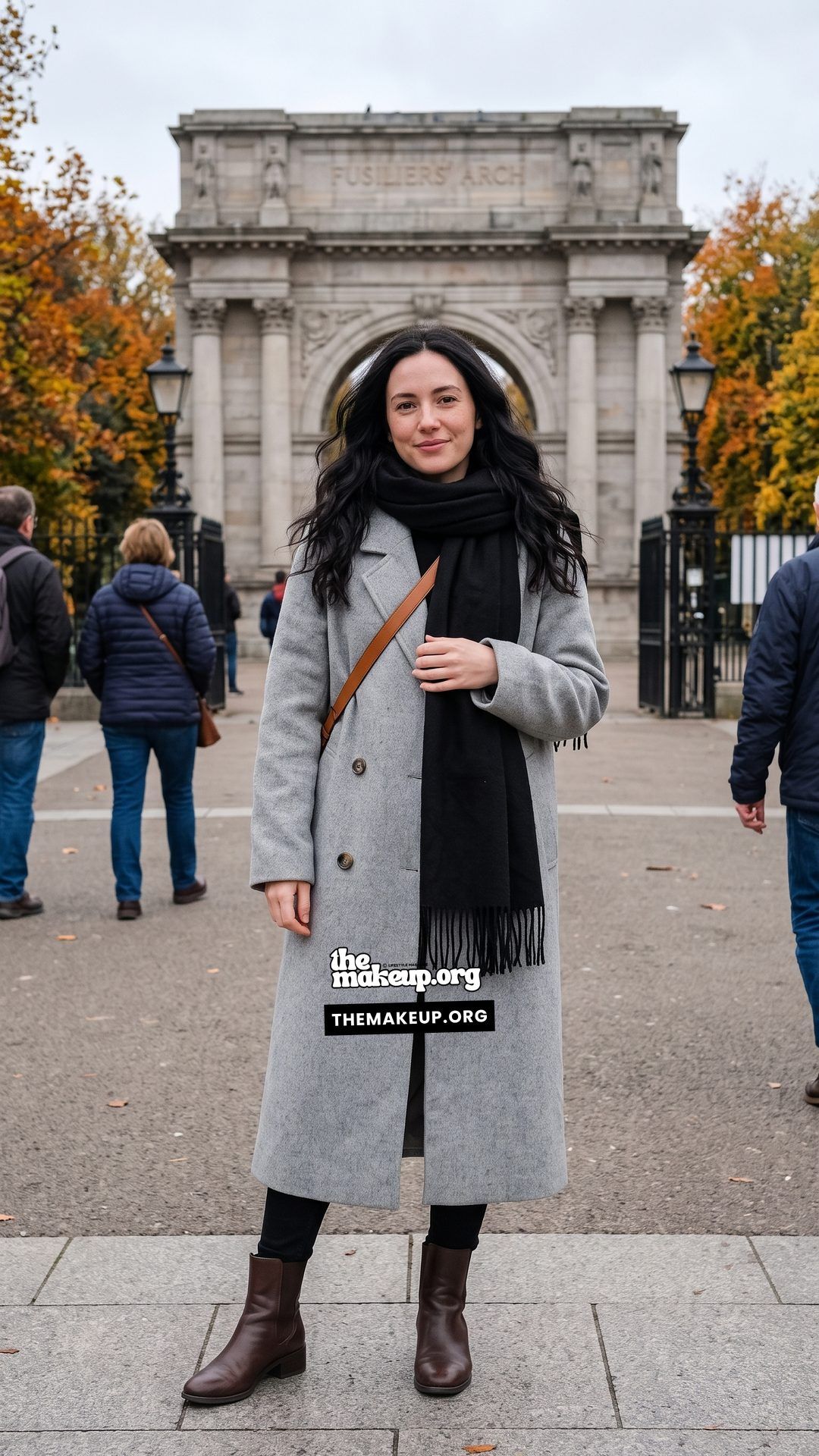 Wool Coat And Boots Autumn Layering Look