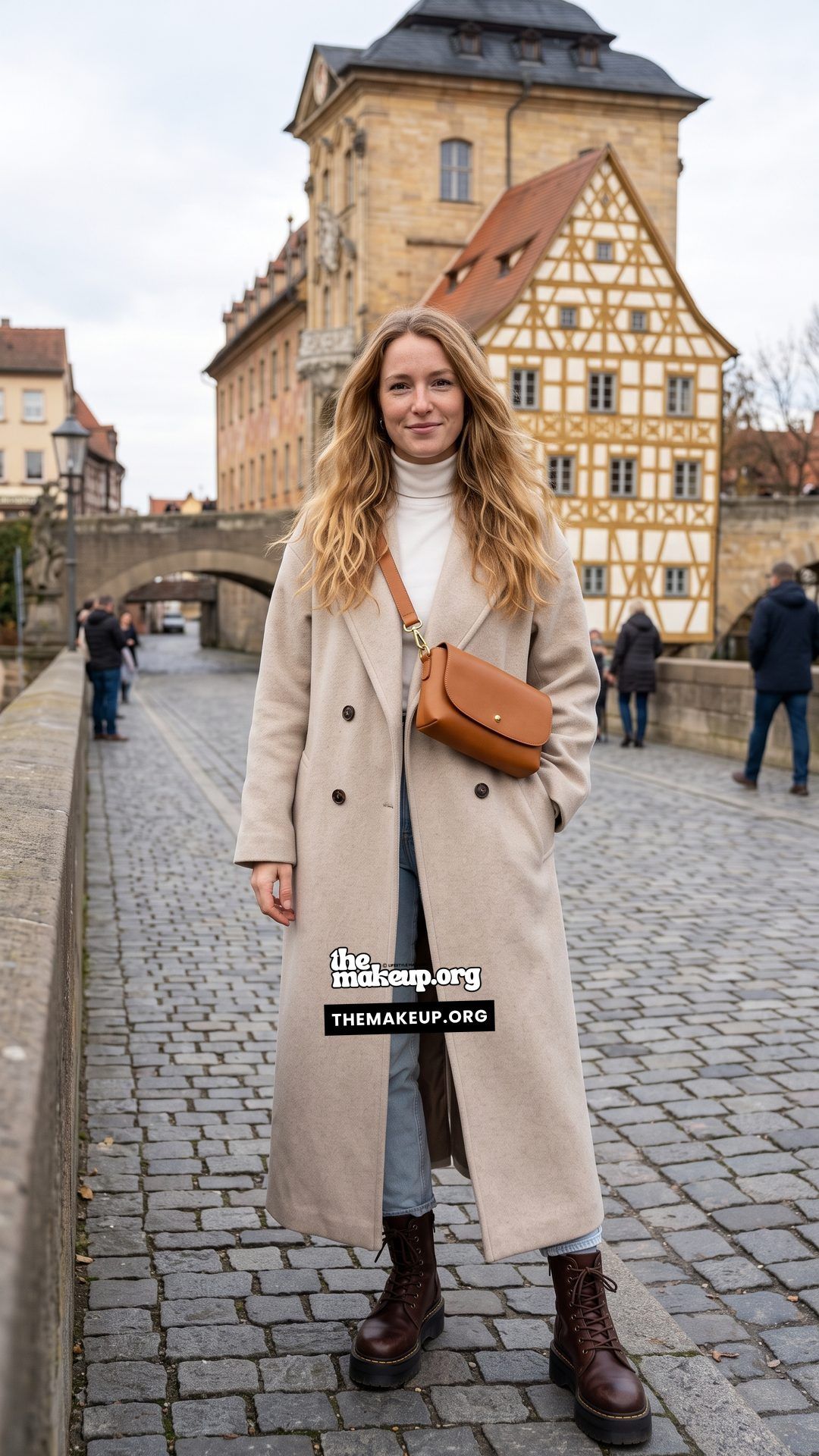 Wool Coat And Boots For Portuguese Autumn