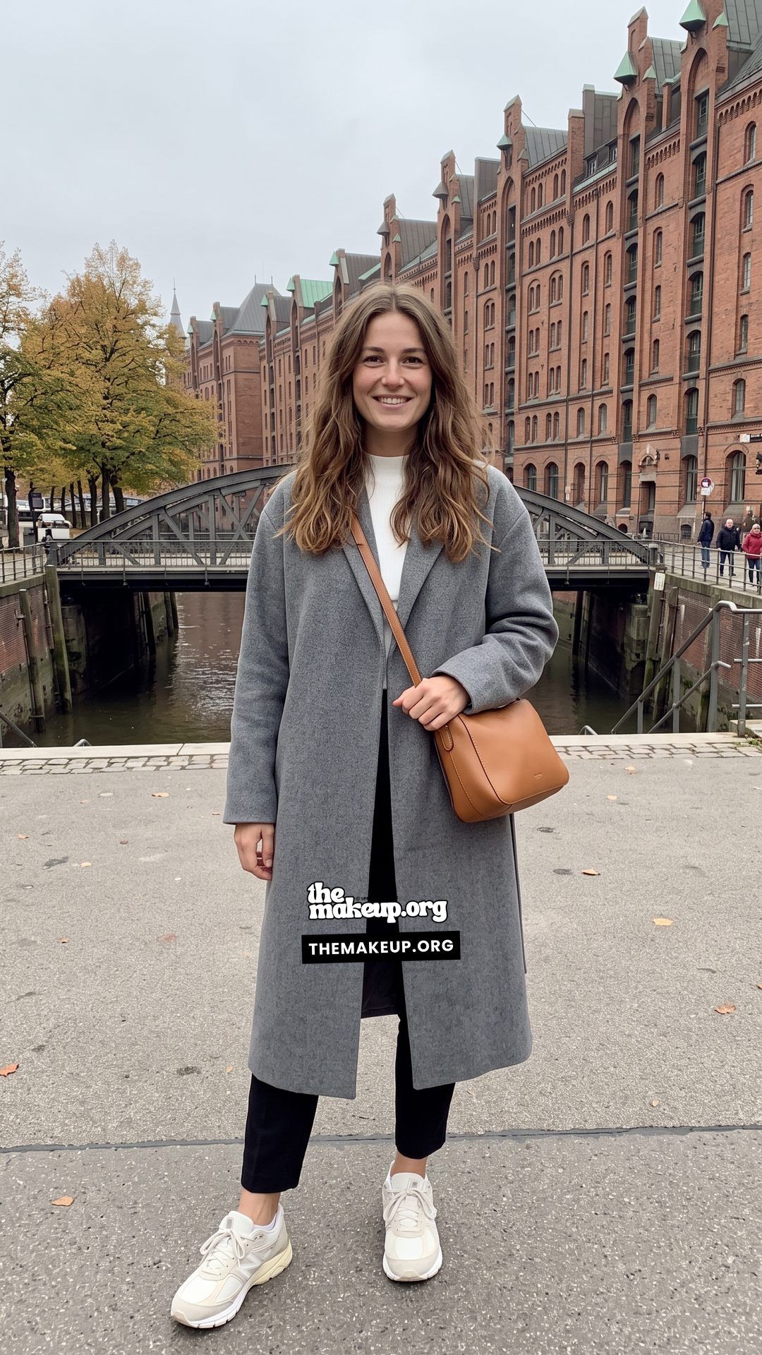 Wool Coat And Cropped Jeans European Autumn